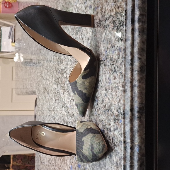 MIX NO.6 | Black High Heel with Camo print - Only worn once - Size 7 - Picture 1 of 16